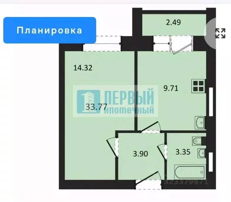 1-к кв. Марий Эл, Медведевский район, Пекшиксолинское с/пос, пос. ... - Фото 1