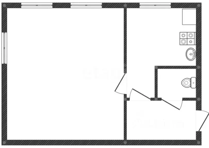 1-к кв. Смоленская область, Смоленск Витебский пер., 3А (29.9 м) - Фото 1
