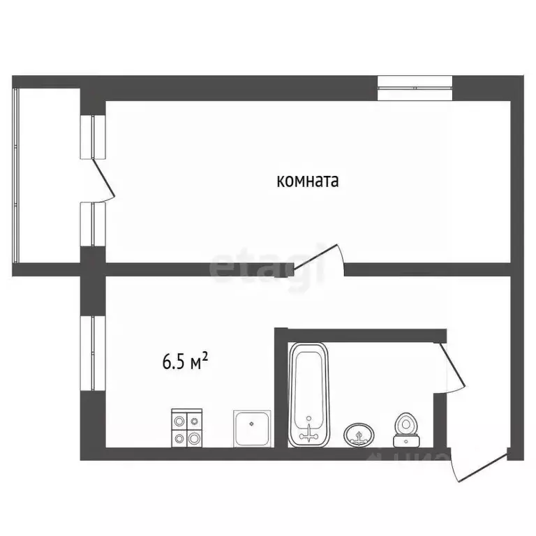 1-к кв. Ярославская область, Ярославль ул. Урицкого, 11 (30.2 м) - Фото 2