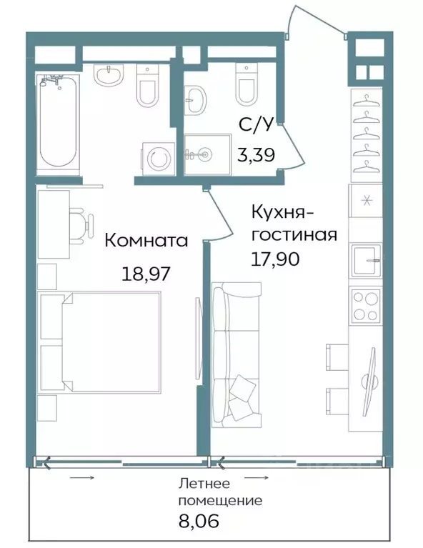 1-к кв. Крым, Саки ул. Морская (48.32 м) - Фото 0