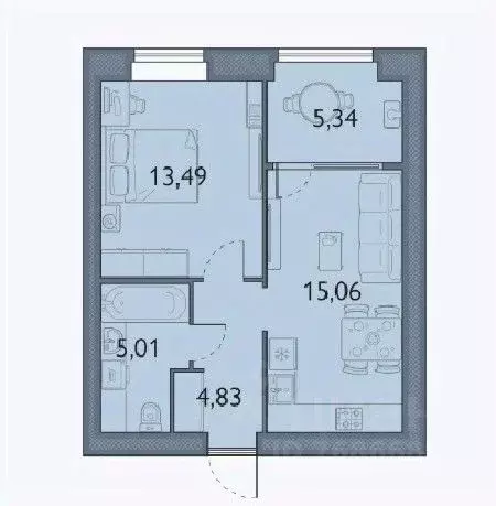 1-к кв. Брянская область, Брянский район, пос. Мичуринский, ... - Фото 1