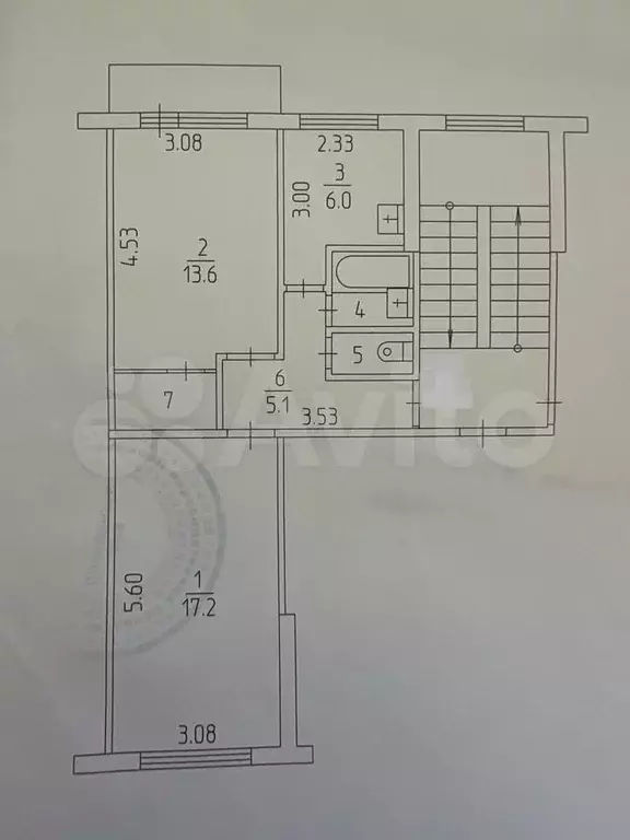 2-к. квартира, 47,4 м, 4/5 эт. - Фото 0