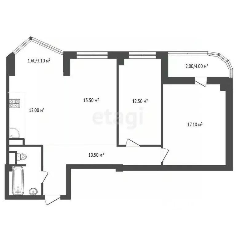 2-к кв. Ростовская область, Ростов-на-Дону Северный мкр, ул. Пацаева, ... - Фото 2