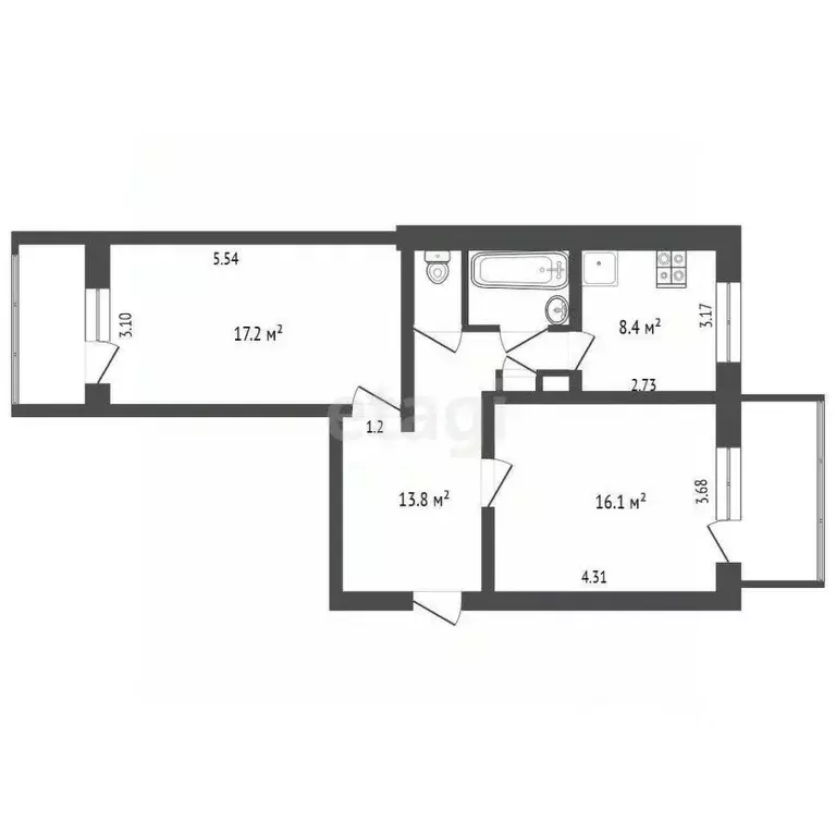 2-к кв. Марий Эл, Йошкар-Ола Комсомольская ул., 90 (67.1 м) - Фото 0