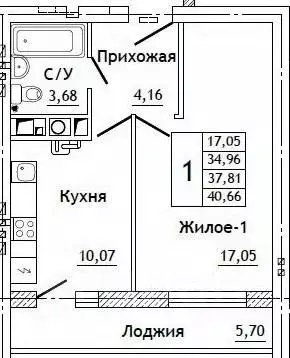 1-к кв. Смоленская область, Смоленский муниципальный округ, д. ... - Фото 1
