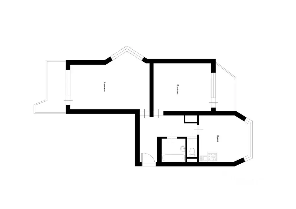 2-к кв. Москва просп. Защитников Москвы, 12 (62.0 м) - Фото 1