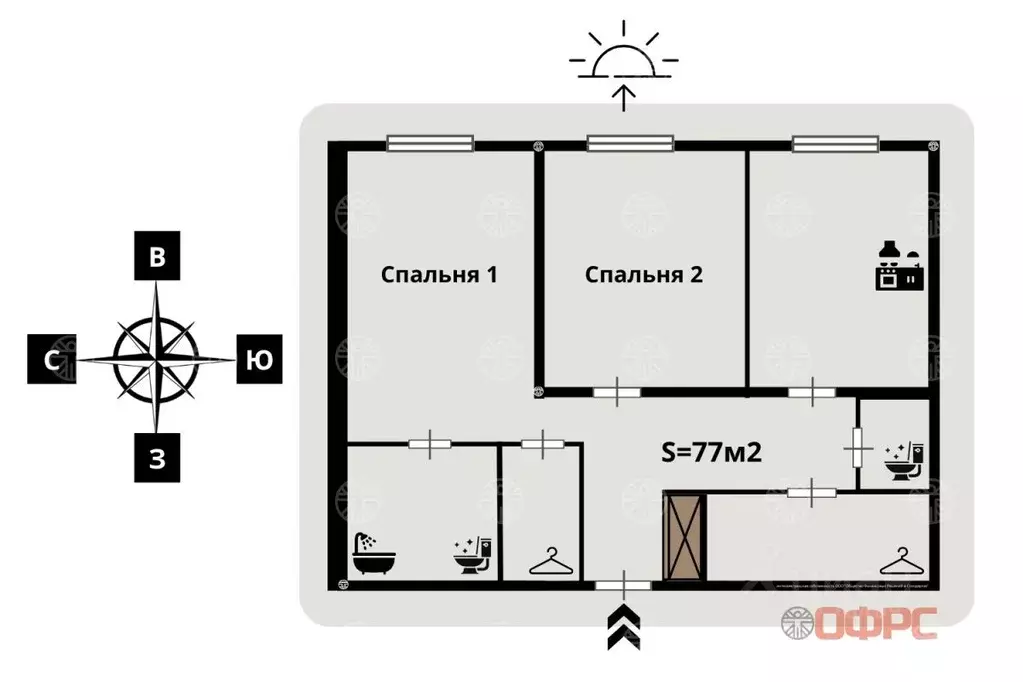 2-к кв. Москва Мытная ул., 7с1 (73.0 м) - Фото 1