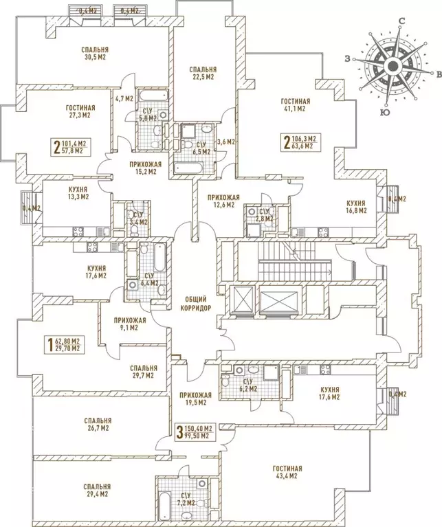 2-к кв. Москва ул. Матросская Тишина, 12 (62.9 м) - Фото 1