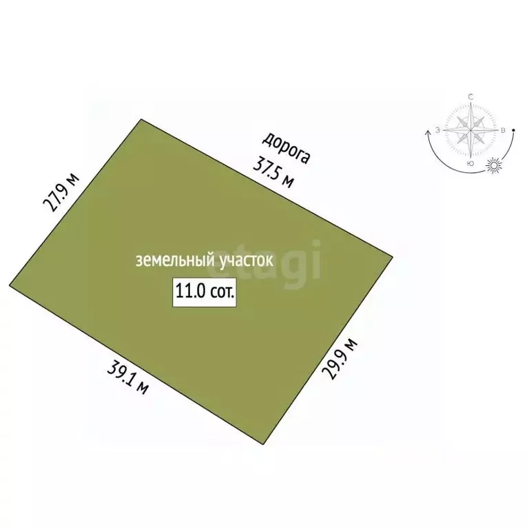 Участок в Татарстан, Тукаевский район, Бурдинское с/пос, с. Бурды ул. ... - Фото 2