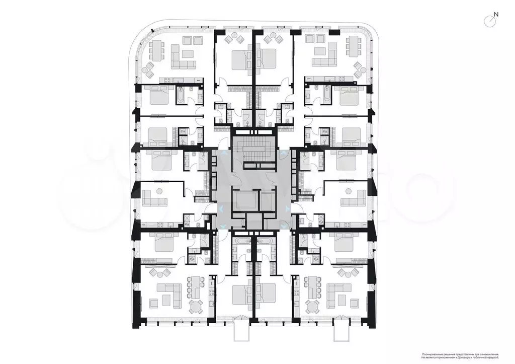 2-к. квартира, 67,3 м, 12/13 эт. - Фото 1