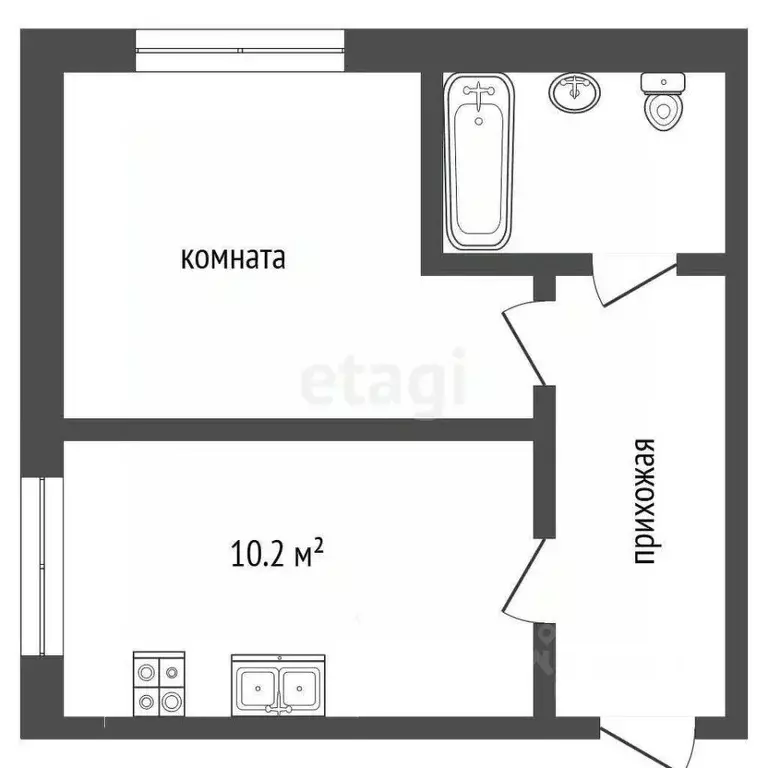 1-к кв. Оренбургская область, Оренбургский район, с. Нежинка ул. ... - Фото 2