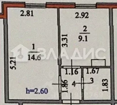 1-к кв. Пензенская область, Пенза ул. Долгорукова, 84 (29.0 м) - Фото 2