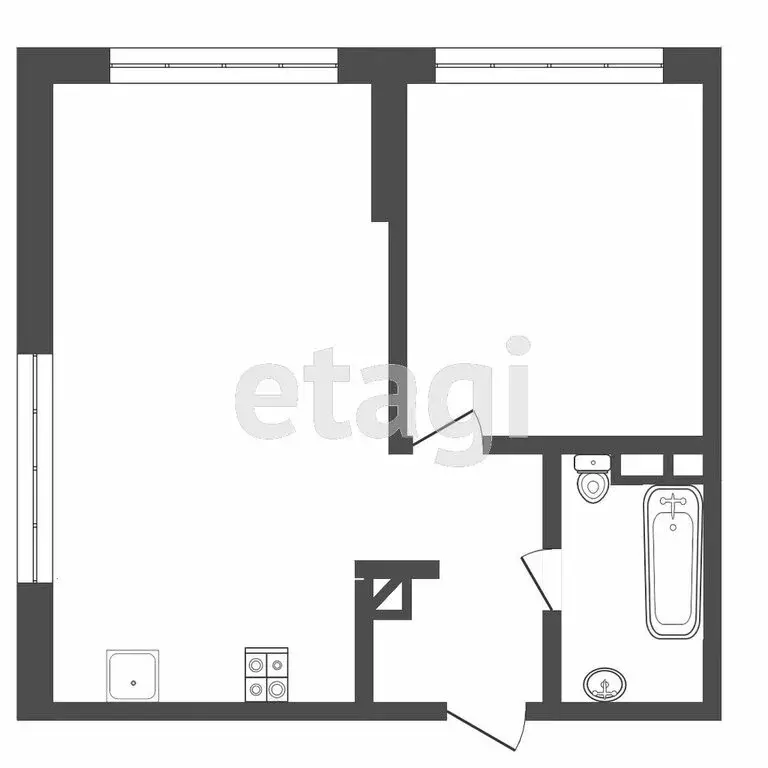 1-комнатная квартира: Тюмень, улица Тимофея Чаркова, 87 (44.6 м) - Фото 1
