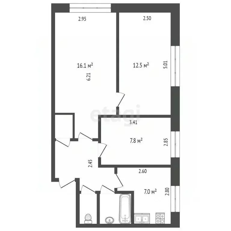 3-к кв. Тюменская область, Тюменский муниципальный округ, с. Созоново ... - Фото 2