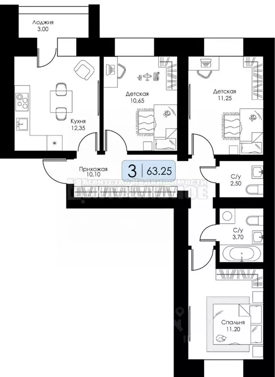 3-к кв. Смоленская область, Смоленск пос. Загорье, Загорье жилой ... - Фото 2