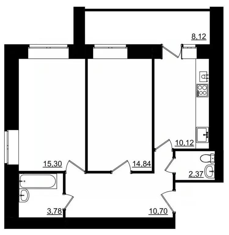 2-к кв. Костромская область, Кострома Малышково мкр,  (61.17 м) - Фото 0