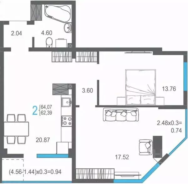 2-к кв. Крым, Ялта ул. Кирова, 155Ак2 (64.07 м) - Фото 1