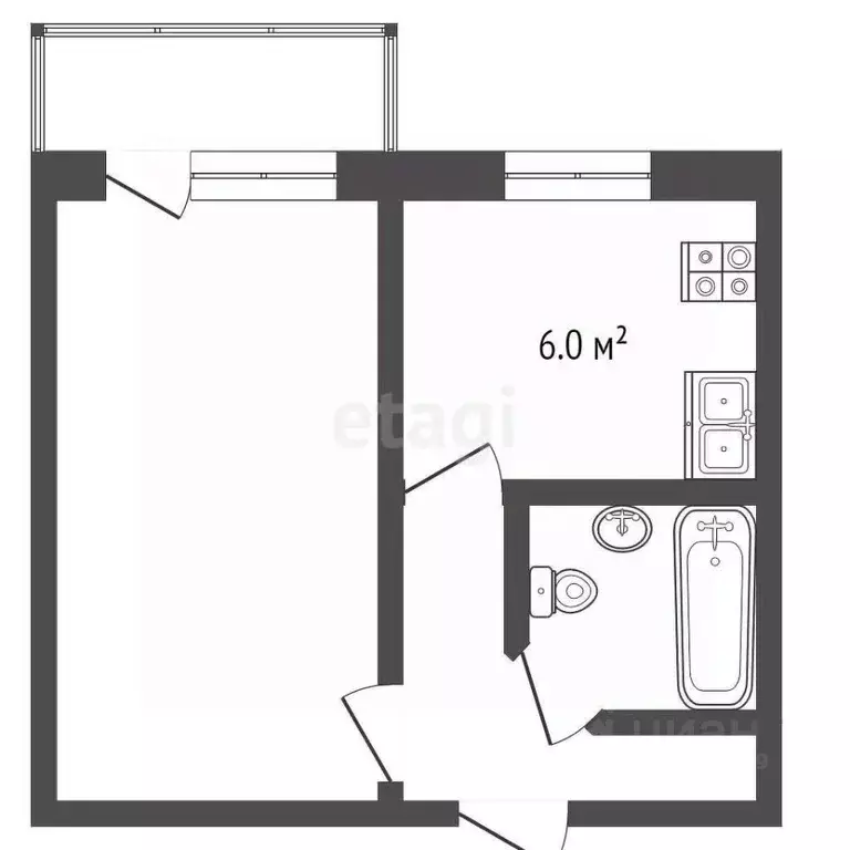 1-к кв. Тамбовская область, Тамбов проезд Достоевского, 68 (29.1 м) - Фото 1