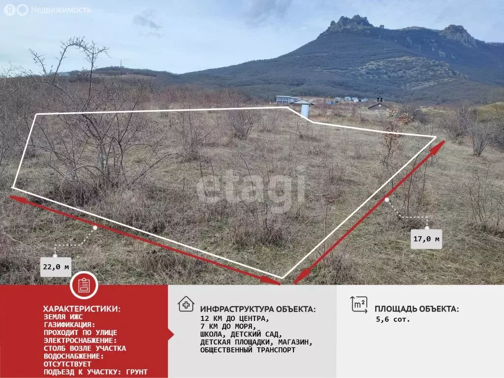 Участок в Лучистое, Сливовый переулок (5.6 м) - Фото 2