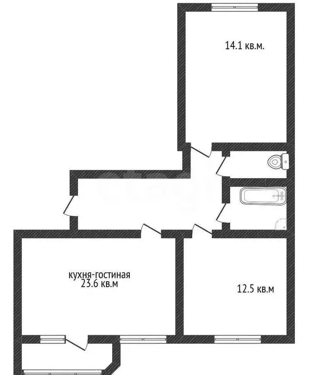 2-комнатная квартира: Краснодар, улица Григория Булгакова, 10 (64.4 м) - Фото 0