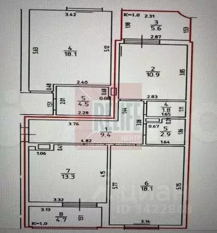2-к кв. Калининградская область, Пионерский Портовая ул., 5к1 (66.7 м) - Фото 2