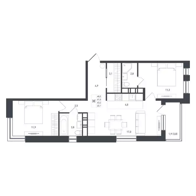 Квартира-студия: Московская область, городской округ Подольск, деревня ... - Фото 1