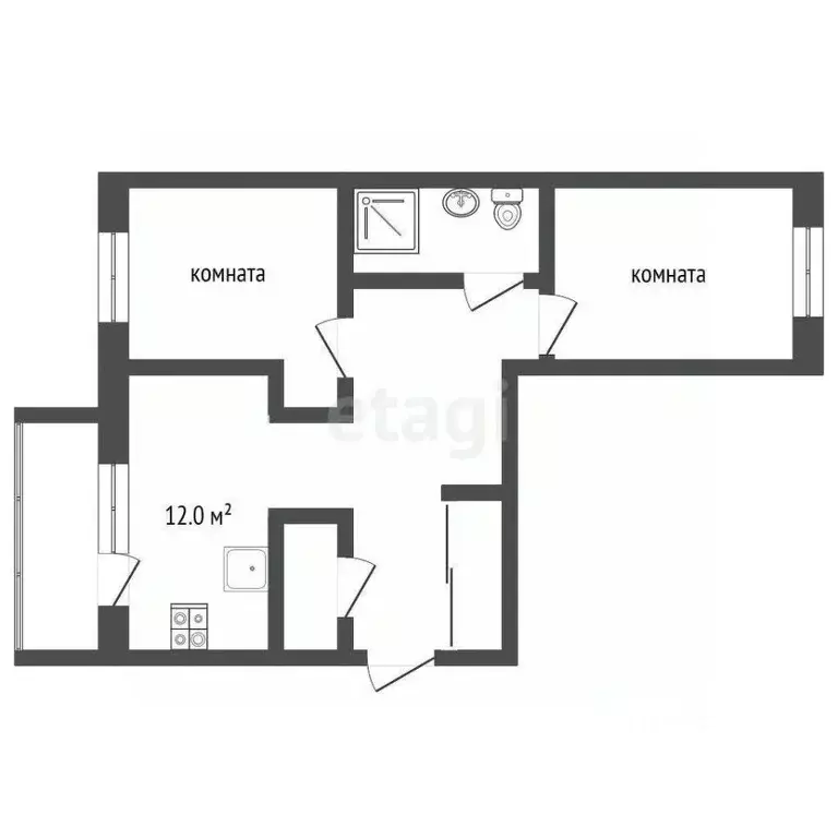 2-к кв. Забайкальский край, Чита ул. Шилова, 24 (58.0 м) - Фото 1