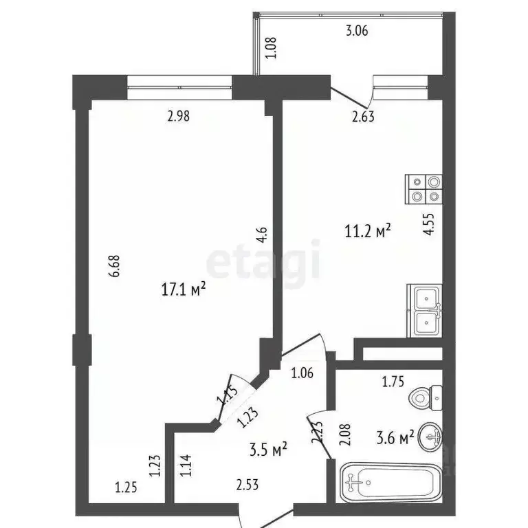 Квартира, 1 комната, 39 м - Фото 0