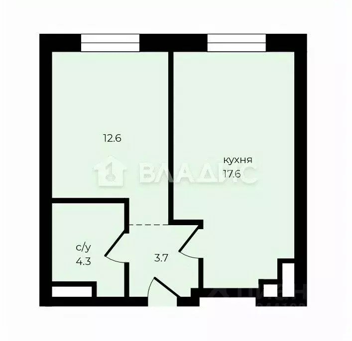1-к кв. Москва ул. Крузенштерна, 12к3 (38.1 м) - Фото 2