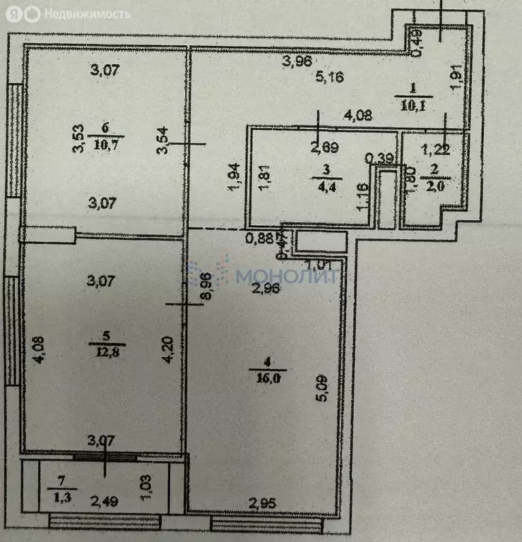 2-комнатная квартира: деревня Анкудиновка, Черкесская улица, 17 (60 м) - Фото 1