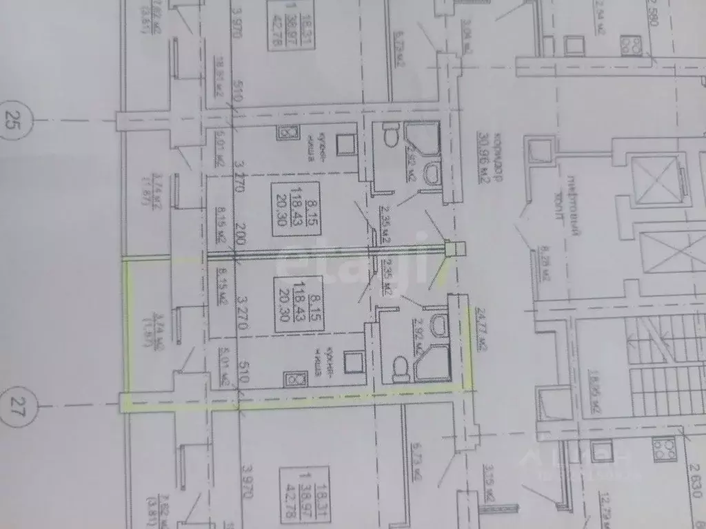 Студия Пермский край, Пермь Сокольская ул., 10Б (24.77 м) - Фото 2