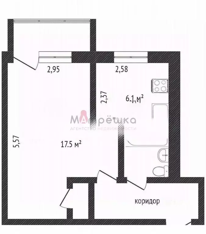 1-к кв. Белгородская область, Белгород Радуга мкр, ул. Шершнева, 11 ... - Фото 2