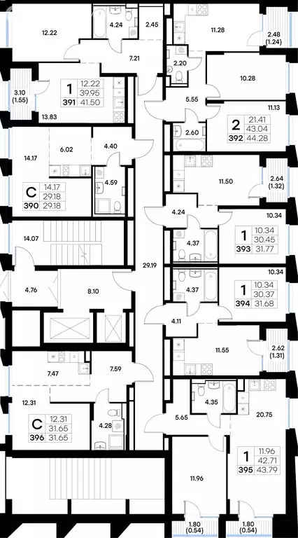 1-комнатная квартира: Казань, Московский район (31.77 м) - Фото 2