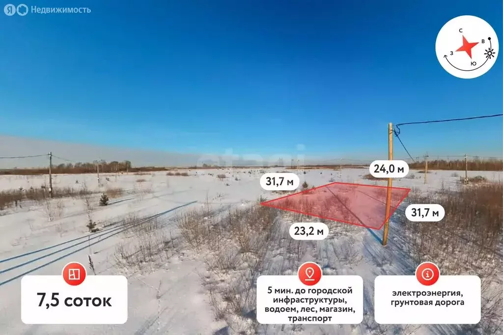 Участок в Тюмень, Ленинский округ (7.5 м) - Фото 2