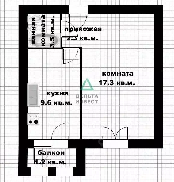1-к кв. Башкортостан, Уфа ул. Гази Загитова, 9/1 (32.7 м) - Фото 2