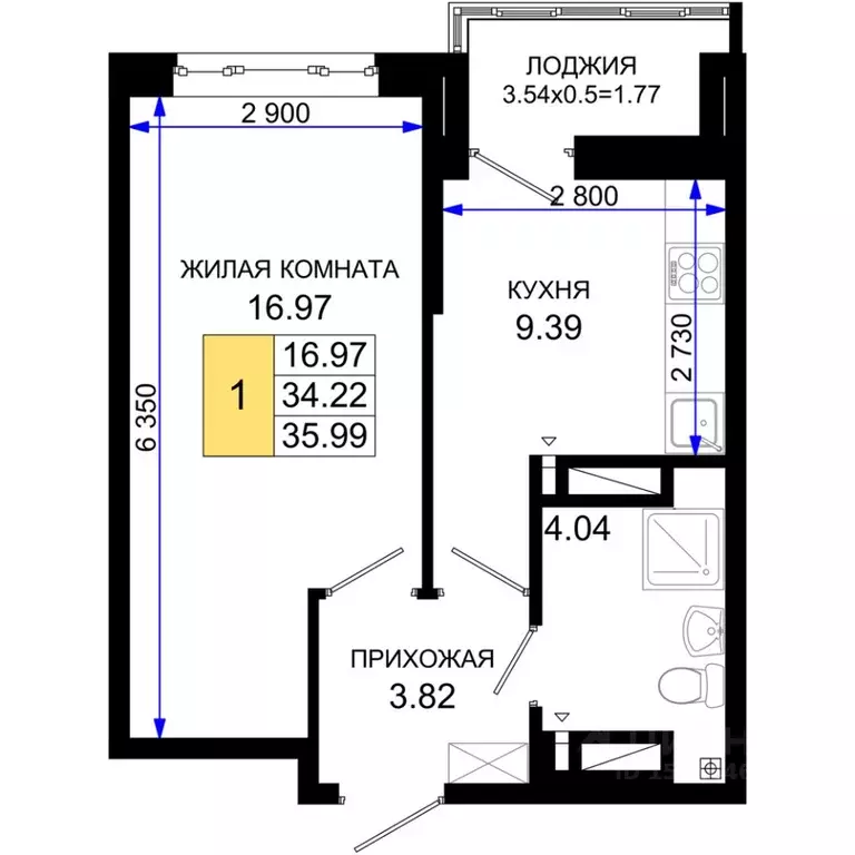 1-к кв. Ростовская область, Ростов-на-Дону Элеваторный пер., 6/2с ... - Фото 0