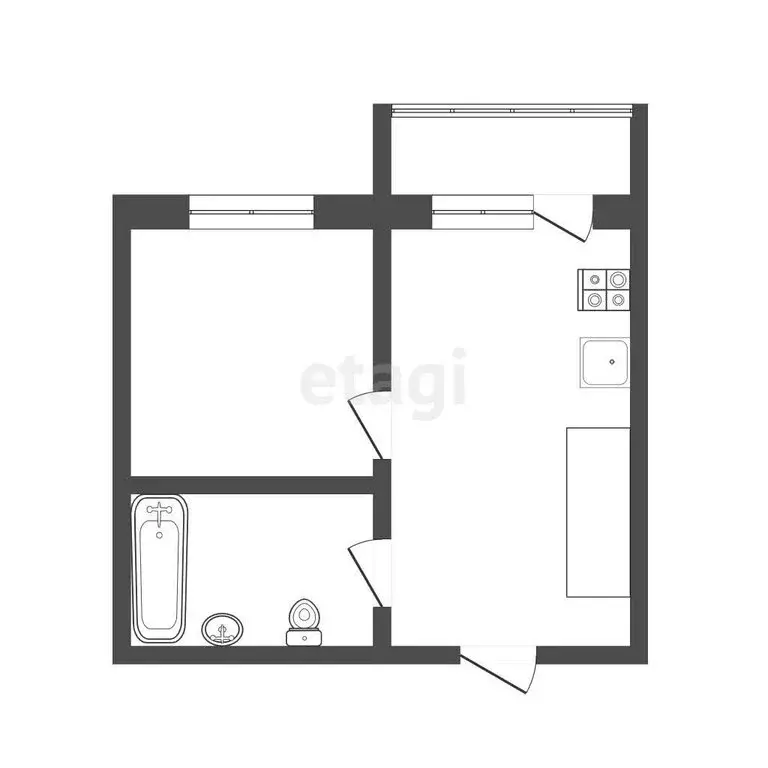 1-комнатная квартира: Тамбов, Колхозная улица, 1Ак3 (39.9 м) - Фото 1