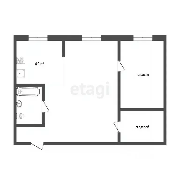 2-к кв. Тюменская область, Тюмень Одесская ул., 41 (41.6 м) - Фото 2