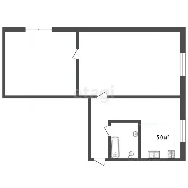 2-к кв. Ставропольский край, Пятигорск ул. Власова (38.0 м) - Фото 2