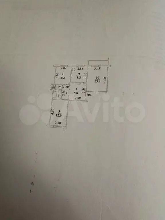 3-к. квартира, 64 м, 6/10 эт. - Фото 0