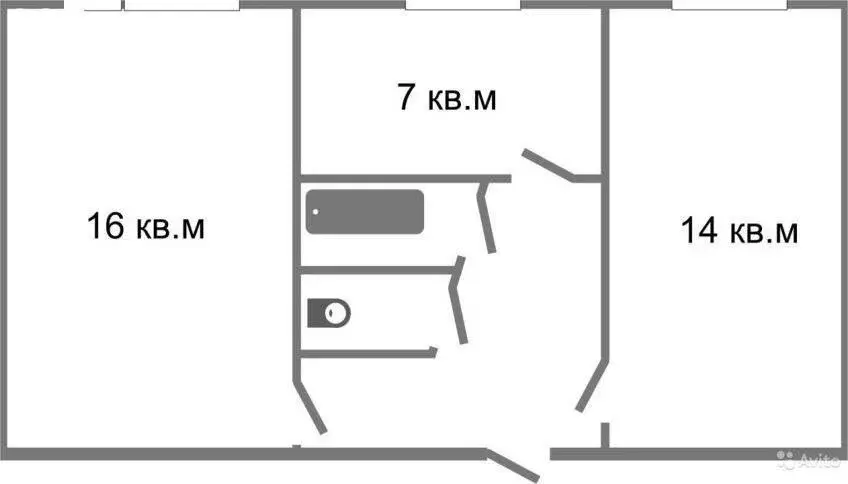 2-комнатная квартира: Ярославль, улица Городской Вал, 9 (44.2 м) - Фото 1