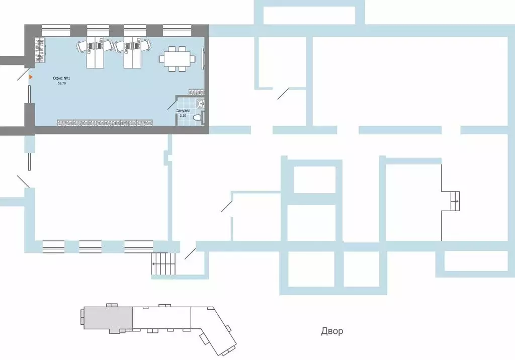 Помещение свободного назначения (59 м) - Фото 1