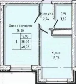 1-к кв. Кабардино-Балкария, Нальчик ул. Тарчокова, 56 (40.02 м) - Фото 2
