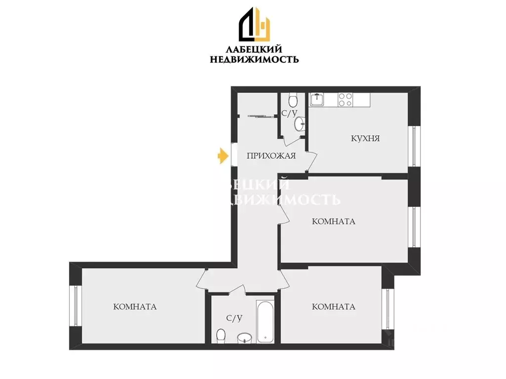 3-к кв. Ленинградская область, Мурино Всеволожский район, бул. ... - Фото 2