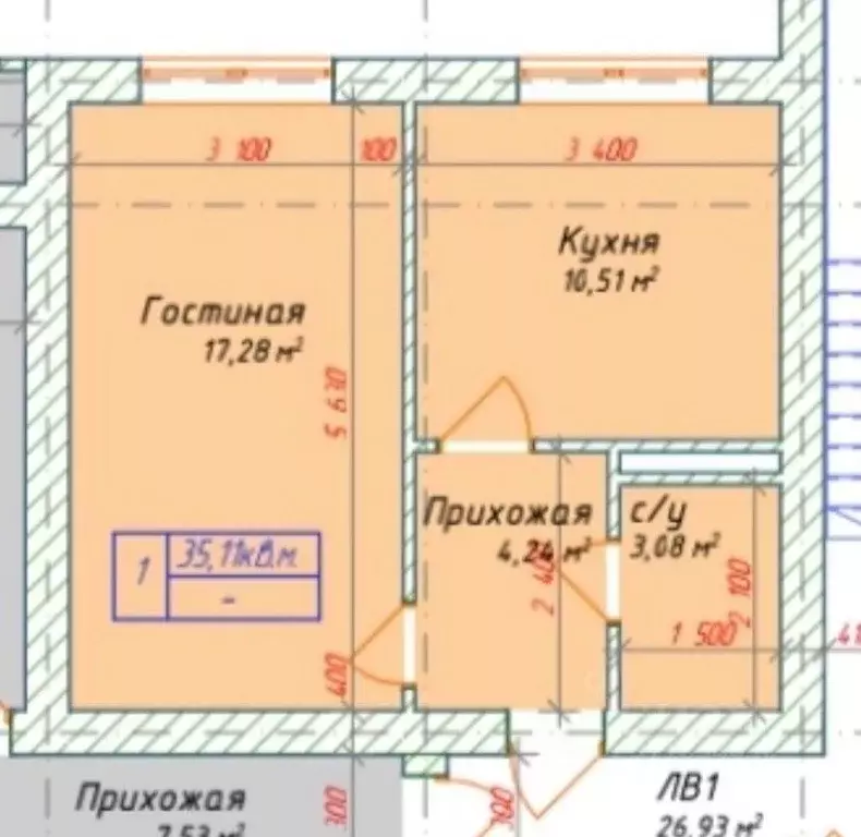 1-к кв. Кабардино-Балкария, Нальчик ул. Солнечная, 8к5 (35.11 м) - Фото 1