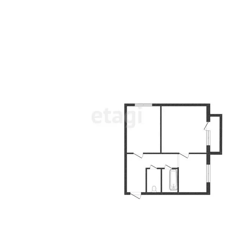 2-комнатная квартира: Кыштым, улица Карла Либкнехта, 119 (42.3 м) - Фото 1