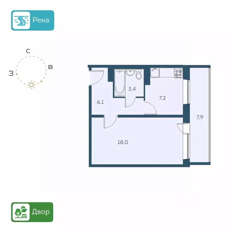1-к кв. Новосибирская область, Новосибирск Междуреченская ул., 7/1 ... - Фото 0