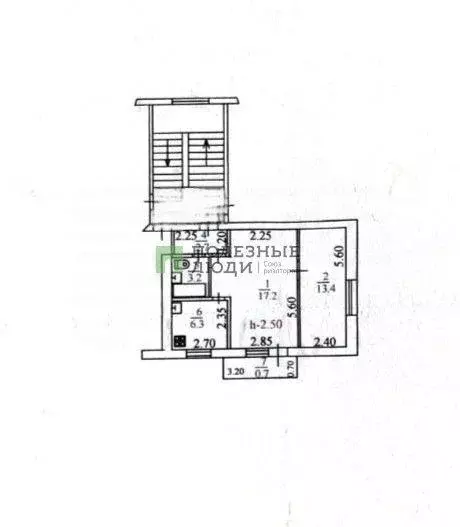 Квартира, 2 комнаты, 42.8 м - Фото 0