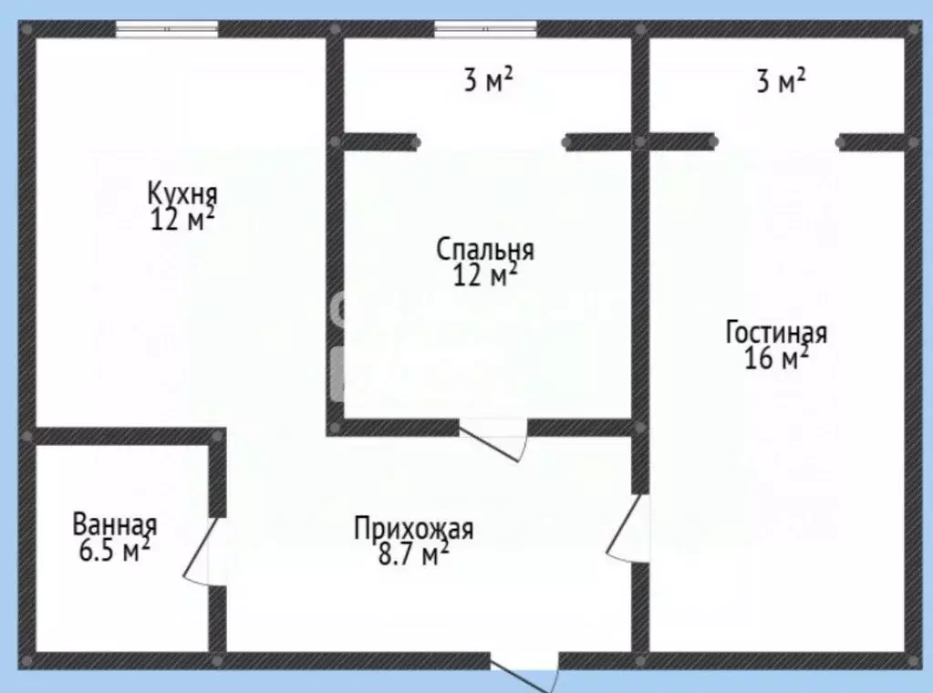 2-к кв. Дагестан, Каспийск ул. Ленина, 37 (57.0 м) - Фото 1