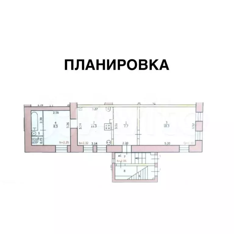 2-к. квартира, 51 м, 1/2 эт. - Фото 0